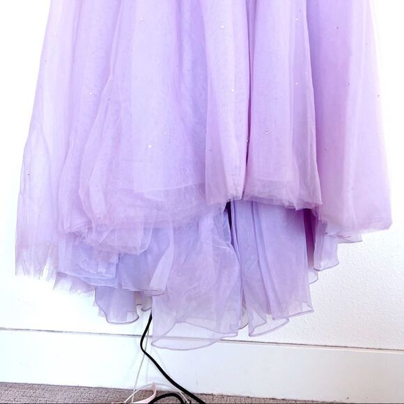 Mac Duggal High Low Spaghetti Strap Prom Gown 11207 Lilac - Picture 7 of 13